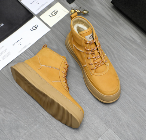 Men's Wheat Nubuck High-Top Lace-Up Sneaker Boot