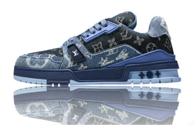 Louis Vuitton LV Trainer Low 'Monogram Denim Blue' | Style 1AC4YW