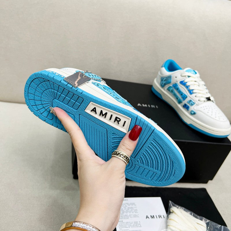 Amiri Skel-Top Low Sneaker 'White/Blue'