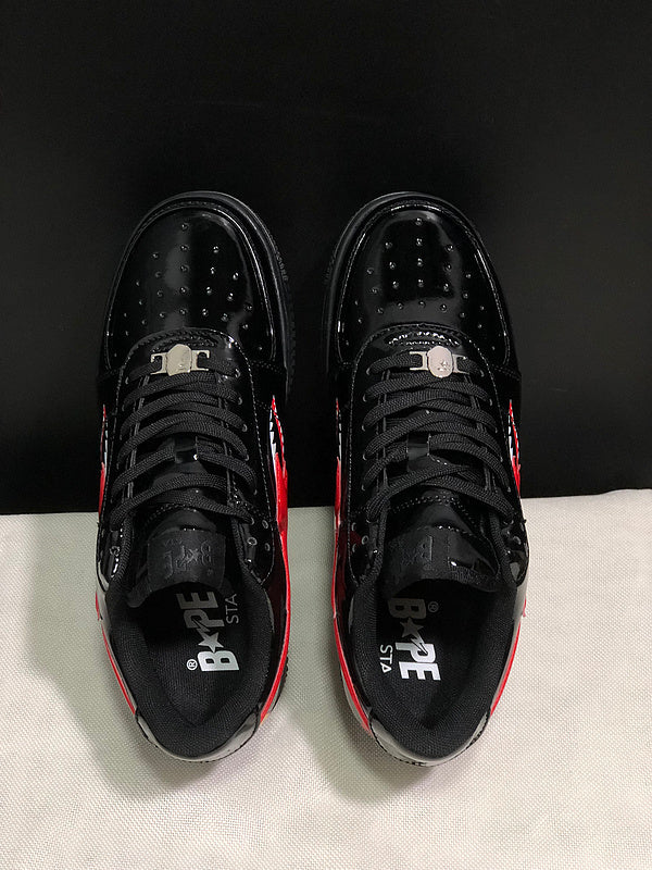 BAPE STA Shark — Black Patent / Red