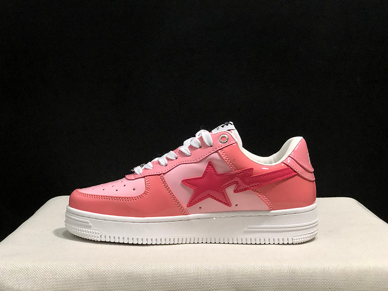 BAPE STA Low — Pink Tonal Patent Leather