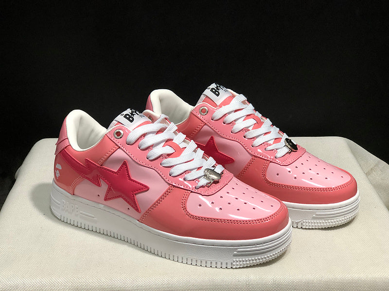 BAPE STA Low — Pink Tonal Patent Leather