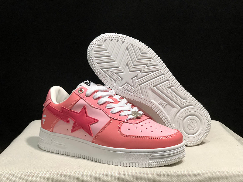BAPE STA Low — Pink Tonal Patent Leather