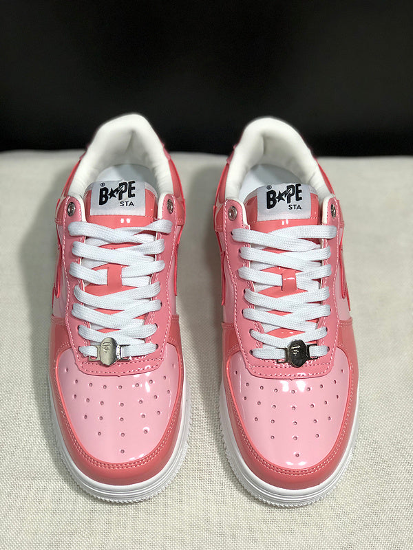 BAPE STA Low — Pink Tonal Patent Leather