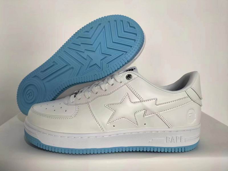 BAPE STA Low 'Triple White / Blue Sole' — Multiple Colorways