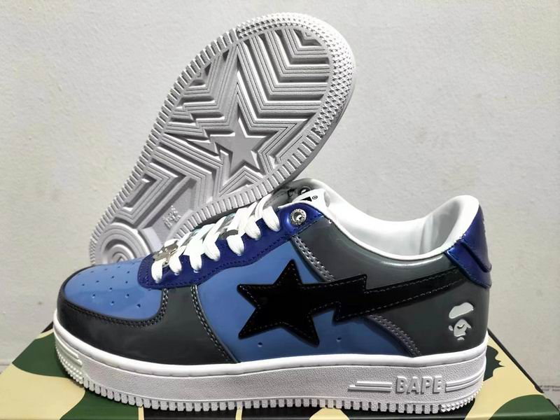 BAPE STA Low — Black/Blue/Yellow, Triple White & Navy/Blue Patent