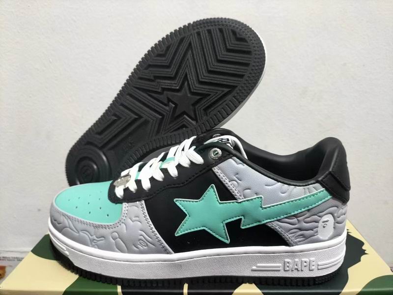 BAPE STA Low — Mint/Grey Camo, Coral/Blue Camo & Panda Black/White