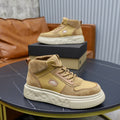 Men's Wheat Nubuck High-Top Lace-Up Sneaker Boot